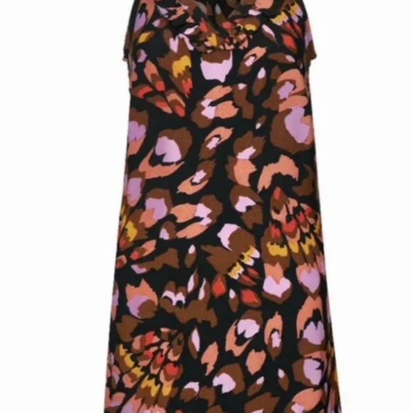 CAbi Monarch Mini Dress - Black and Purple 4454 Size Large EUC - Picture 2 of 7